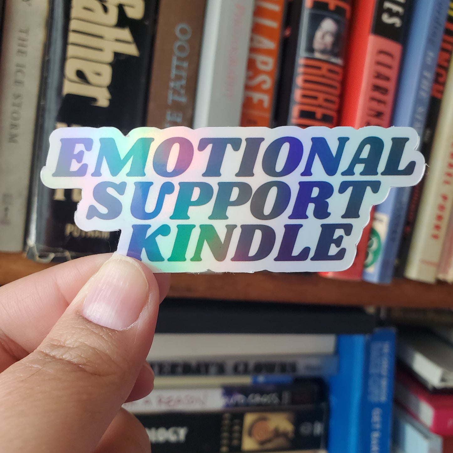 Emotional Support Kindle Sticker